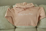 3F Crop Hoodie - Peach