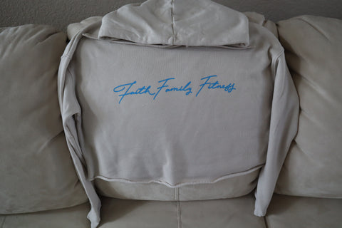 3F Crop Hoodie - Heather